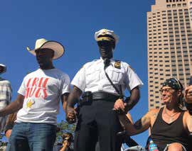 Chief Williams in Public Square during the RNC
