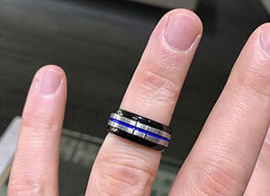 Thin Blue Line ring