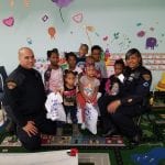 Officers with children