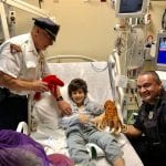 Cops for Kids at visits Metrohealth