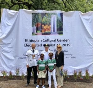 Cleveland Police from the Community Relations Unit helped out at the opening of the Ethiopian Cultural Garden