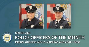 March 2021 Police Officers of the Month