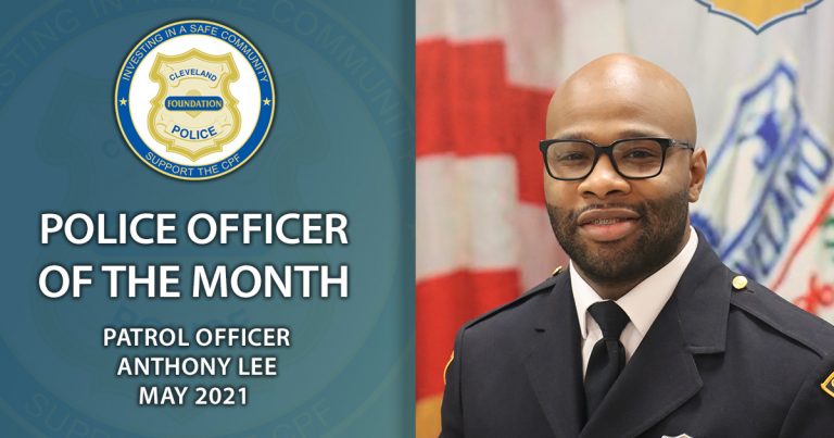 May 2021 Police Officer of the Month, Patrol Officer Anthony Lee