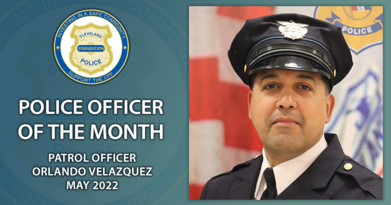 CPF Police Officer of the Month - May 2022 - Patrol Officer Orlando Velazquez