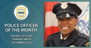 CPF Police Officer of the Month - December 2022 - Patrol Officer Tamara Smith