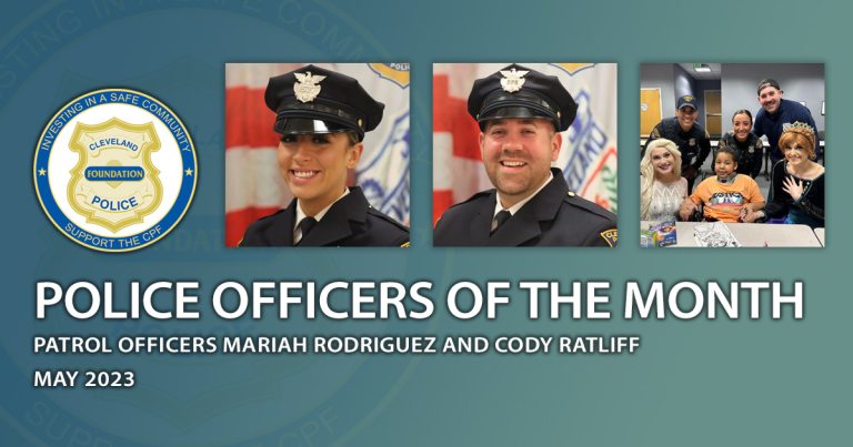 CPF Officers of the Month - May 2023 - Patrol Officers Mariah Rodriguez and Cody Ratliff
