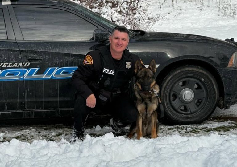 Officer Greear and K9 Scout