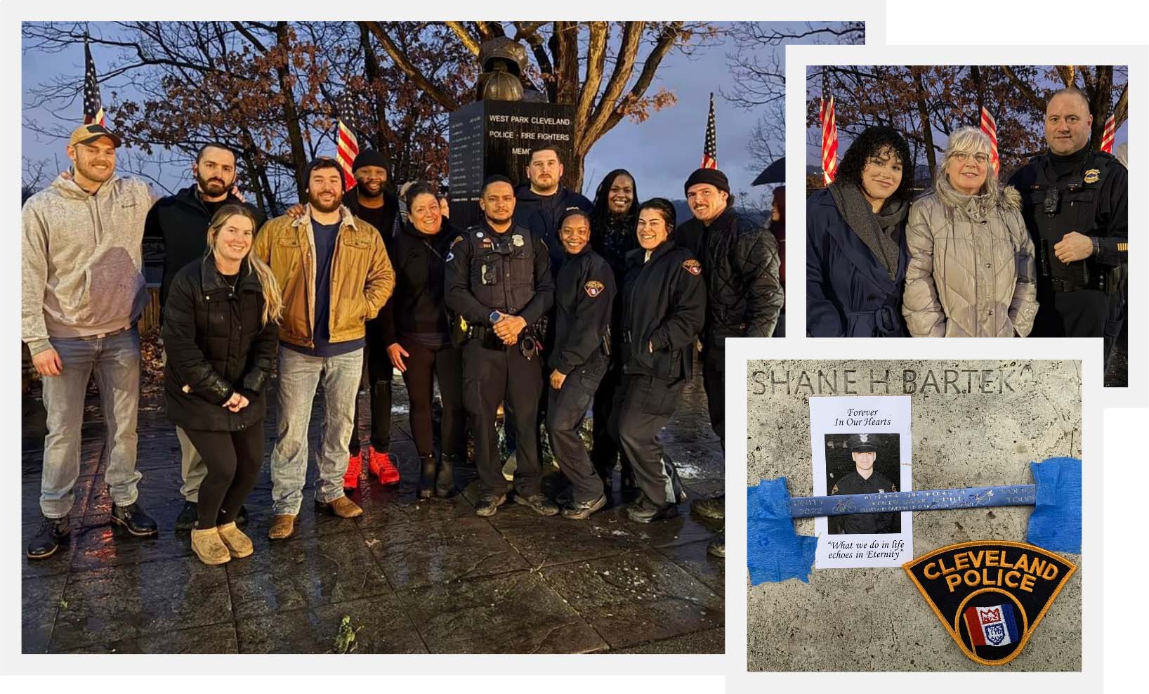 Family, Friends, and Colleagues Gathering to Remember Officer Shane Bartek